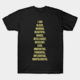 I Am A Powerful Black Woman | African American | Black Queen T-Shirt